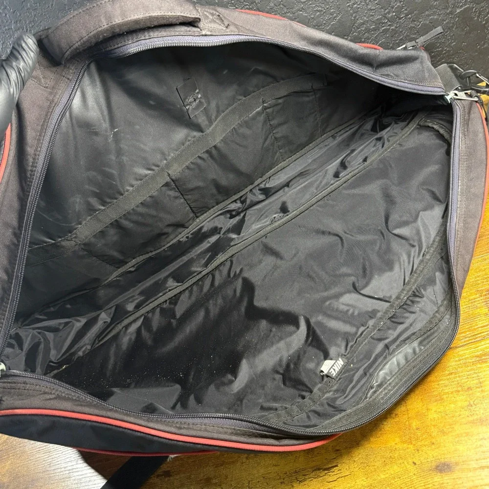 Nike Triple Racquet Tennis Bag Red Black White Synthetic Sports Bag Large Unisex